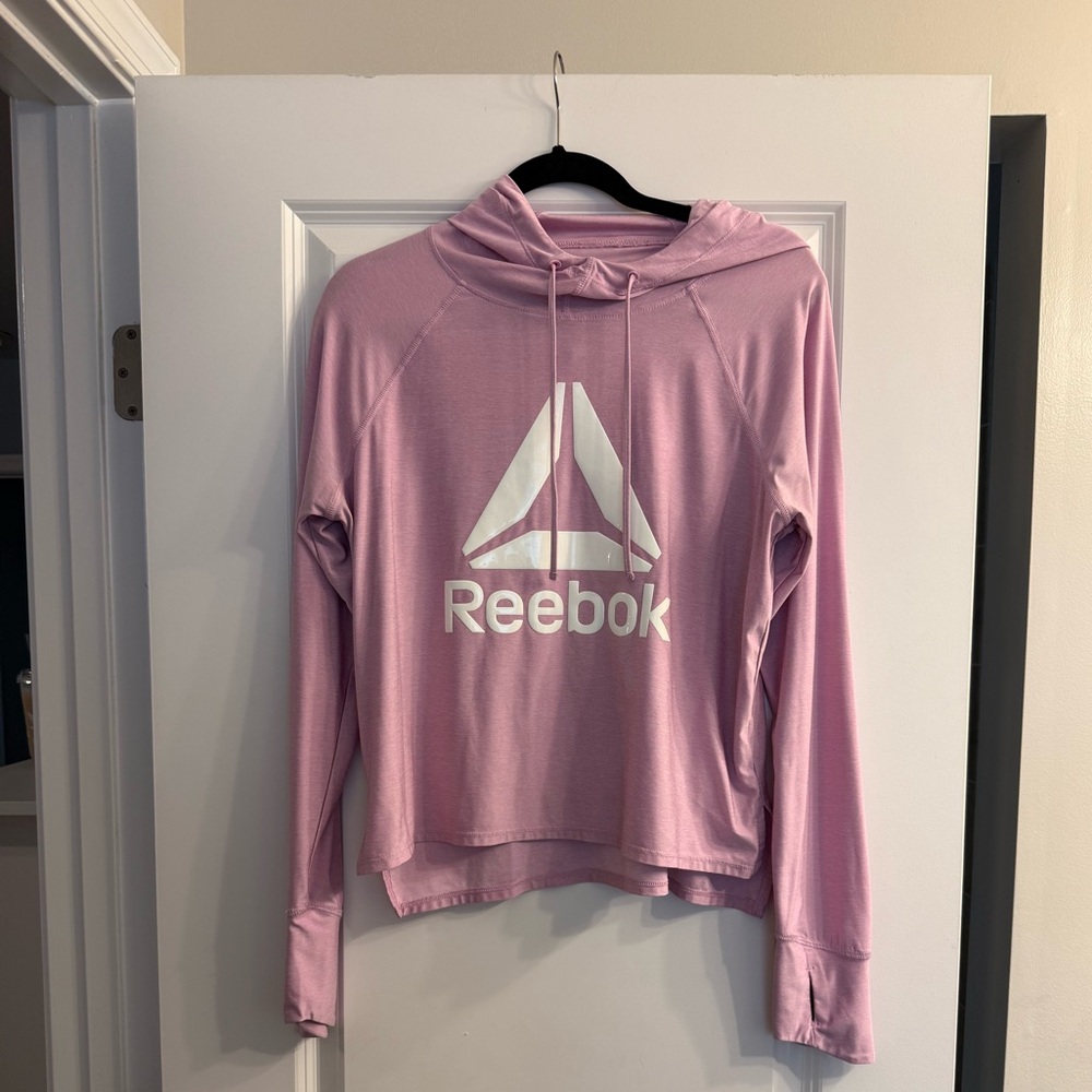 Reebok Pink Cropped Hoodie